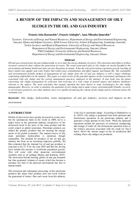 Oily Sludge Separation Israel|A REVIEW OF THE IMPACTS AND MANAGEMENT OF .